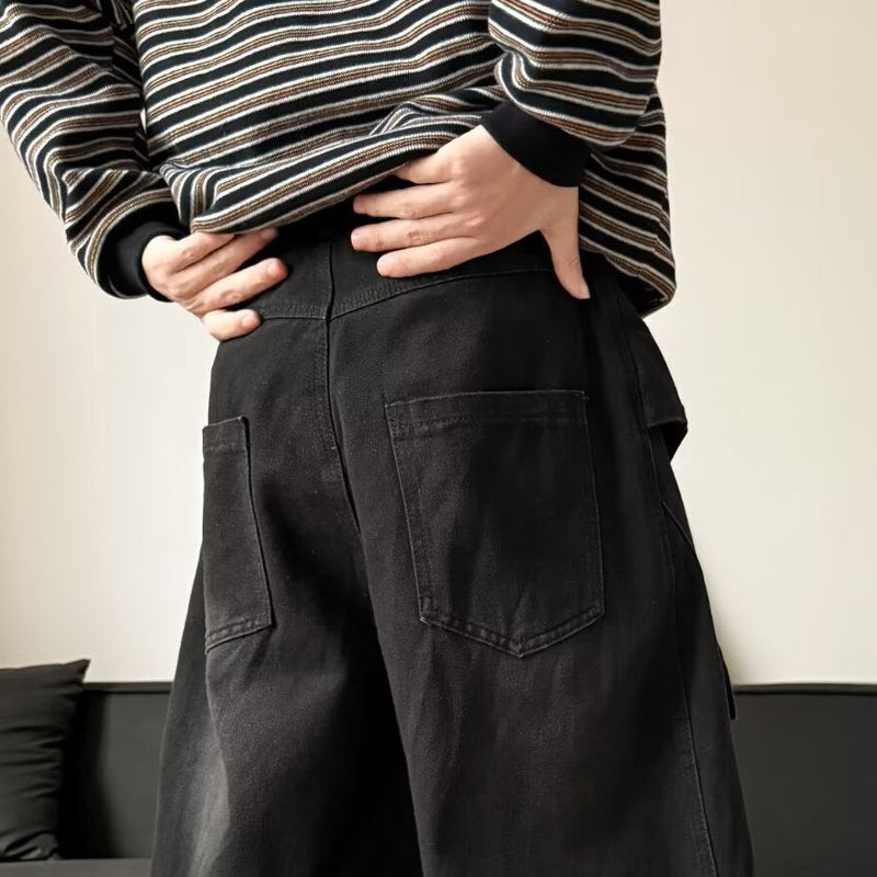 Unisex baggyjeans med stjärnpatchdetalj