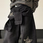 Unisex baggyjeans med stjärnpatchdetalj