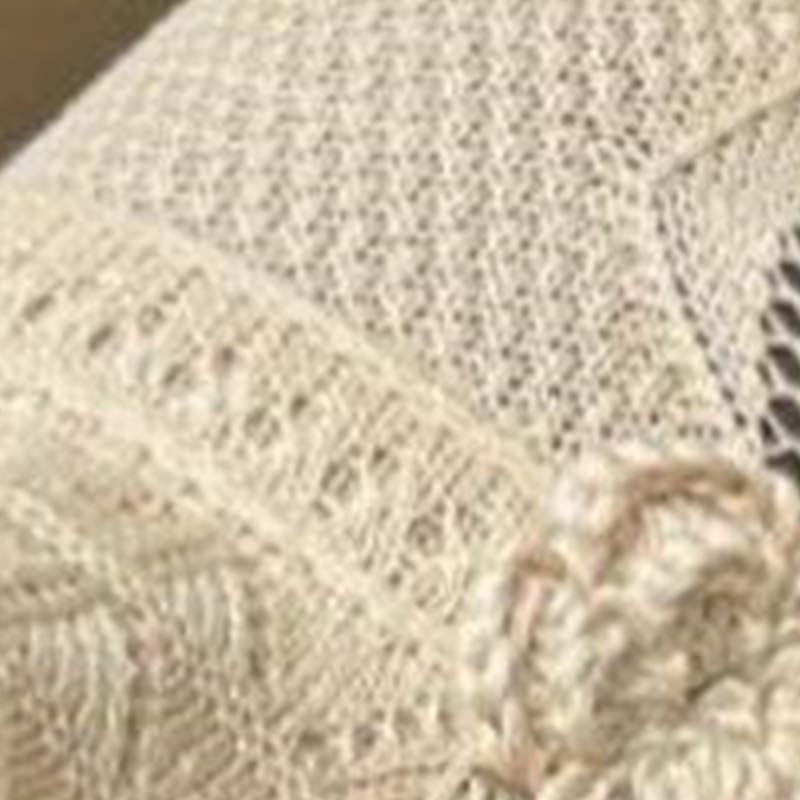 Virkat bucket hat med blomdetalj för kvinnor