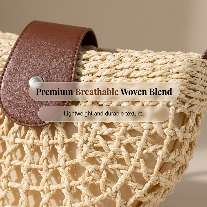 Flätad crossbodyväska för kvinnor – boho chic, kompakt men rymlig & justerbar rem 👜🌾