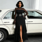 ⏳Time-Limited Special⏰Women's Bell Sleeve Maxi Dress – Sheer, High-Slit, Elegant ✨