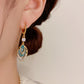 💎 50% RABATT NU!✨ Himmelsblå Droppande Dangle Hoop Örhängen – Elegant Art Deco & Vintage Charm 💙