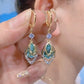 💎 50% RABATT NU!✨ Himmelsblå Droppande Dangle Hoop Örhängen – Elegant Art Deco & Vintage Charm 💙