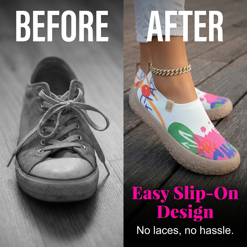 ✨Nyhet✨ ⏳Begränsad tid – 50% rabatt⏰ 🌈Lätta moderiktiga promenadskor för kvinnor 👡