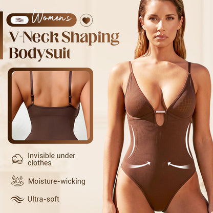 👙 SISTA DAGEN – 50 % RABATT! ✨ Bodysuit med V-ringning och midjeformande effekt för damer – smidig, stödjande, mångsidig 💫