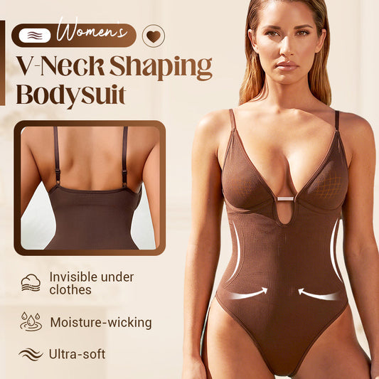 👙 SISTA DAGEN – 50 % RABATT! ✨ Bodysuit med V-ringning och midjeformande effekt för damer – smidig, stödjande, mångsidig 💫