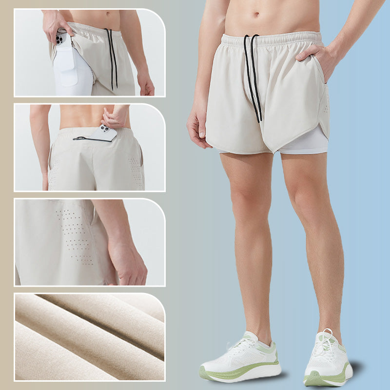 💪 50 % RABATT NU! 🏃‍♂️ Tvådelat set för män med sportlinne och lösa shorts – Snabbtorkande, andningsbart och lätt – perfekt för gymmet, löpning eller varmt väder 🔥