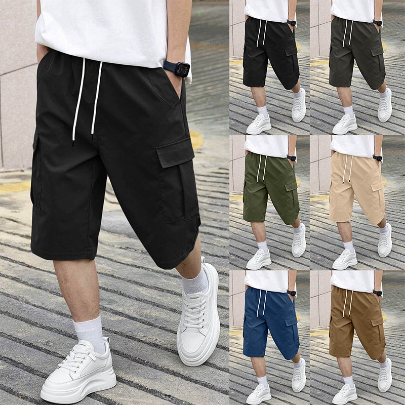 🩳 TIDSBEGRÄNSAT ERBJUDANDE 50% RABATT! ✨ Herr Cargoshorts – Dragsko, Flera Fickor, Lättvikt 🏃‍♂️