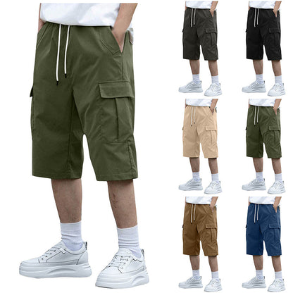 🩳 TIDSBEGRÄNSAT ERBJUDANDE 50% RABATT! ✨ Herr Cargoshorts – Dragsko, Flera Fickor, Lättvikt 🏃‍♂️