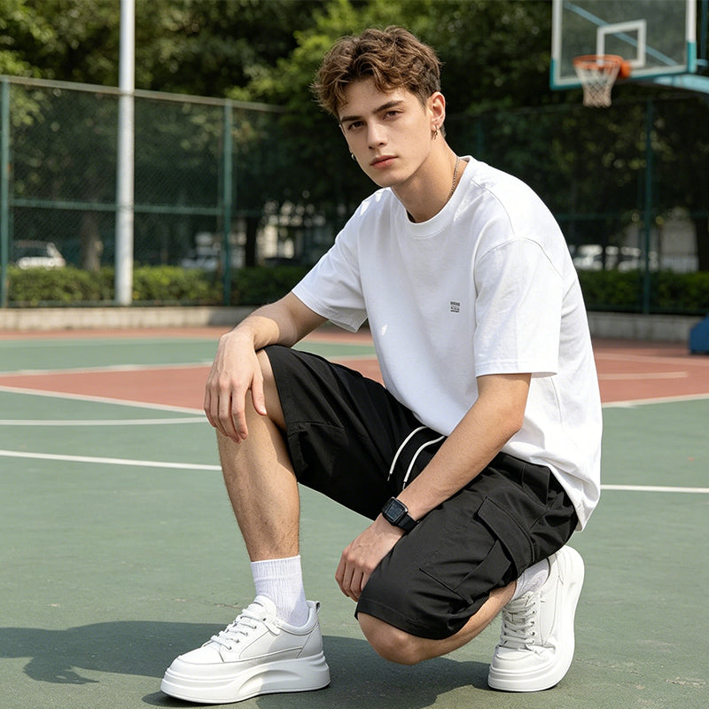 🩳 TIDSBEGRÄNSAT ERBJUDANDE 50% RABATT! ✨ Herr Cargoshorts – Dragsko, Flera Fickor, Lättvikt 🏃‍♂️