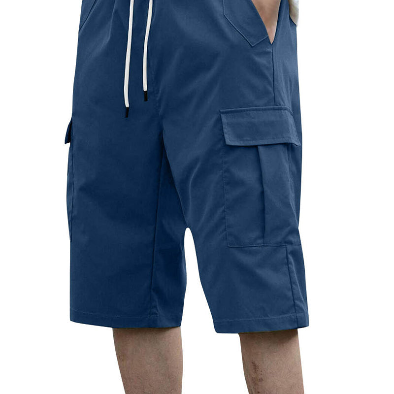 🩳 TIDSBEGRÄNSAT ERBJUDANDE 50% RABATT! ✨ Herr Cargoshorts – Dragsko, Flera Fickor, Lättvikt 🏃‍♂️