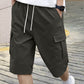 🩳 TIDSBEGRÄNSAT ERBJUDANDE 50% RABATT! ✨ Herr Cargoshorts – Dragsko, Flera Fickor, Lättvikt 🏃‍♂️