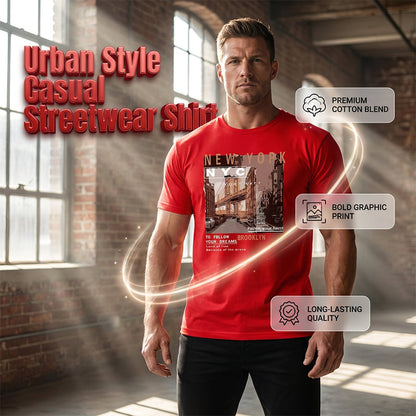 👕 50% RABATT NU! ⏰ Urban New York City T-shirt – Mjuk bomull, ikonisk NYC-print och andningsbar – perfekt för avslappnade dagar, resor eller den där city-inspirerade looken 🗽