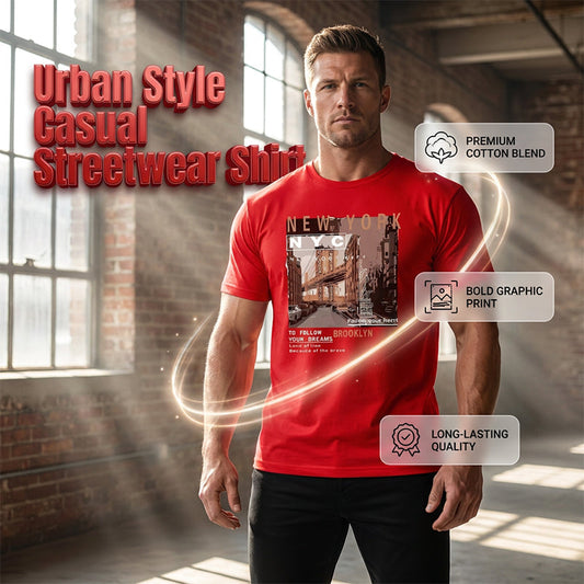 👕 50% RABATT NU! ⏰ Urban New York City T-shirt – Mjuk bomull, ikonisk NYC-print och andningsbar – perfekt för avslappnade dagar, resor eller den där city-inspirerade looken 🗽