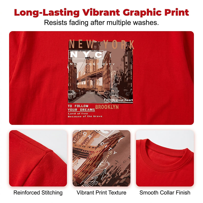 👕 50% RABATT NU! ⏰ Urban New York City T-shirt – Mjuk bomull, ikonisk NYC-print och andningsbar – perfekt för avslappnade dagar, resor eller den där city-inspirerade looken 🗽