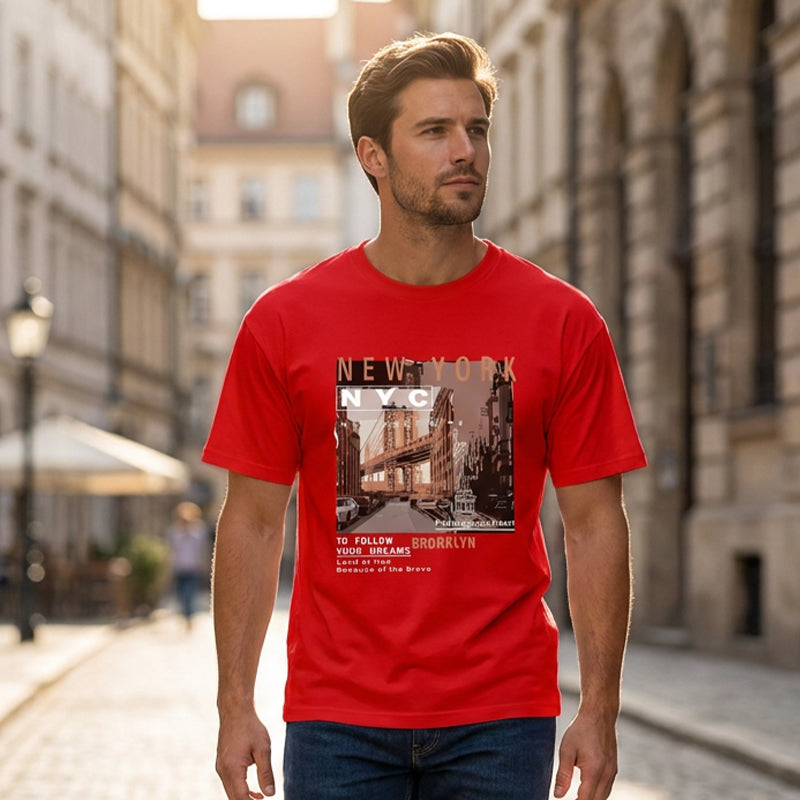 👕 50% RABATT NU! ⏰ Urban New York City T-shirt – Mjuk bomull, ikonisk NYC-print och andningsbar – perfekt för avslappnade dagar, resor eller den där city-inspirerade looken 🗽