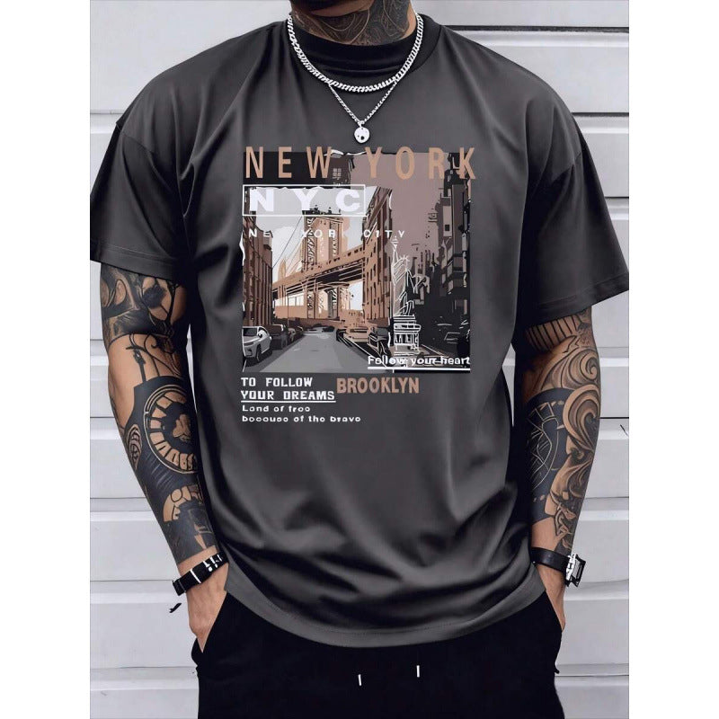 👕 50% RABATT NU! ⏰ Urban New York City T-shirt – Mjuk bomull, ikonisk NYC-print och andningsbar – perfekt för avslappnade dagar, resor eller den där city-inspirerade looken 🗽