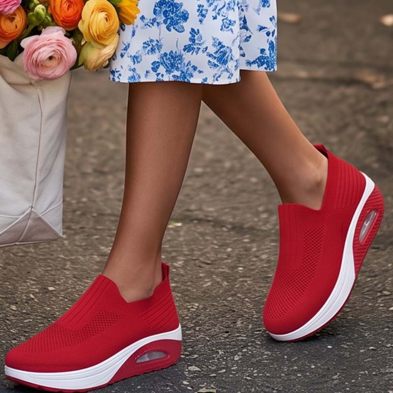 👟💨 Luftkuddade slip-on promenadskor i mesh