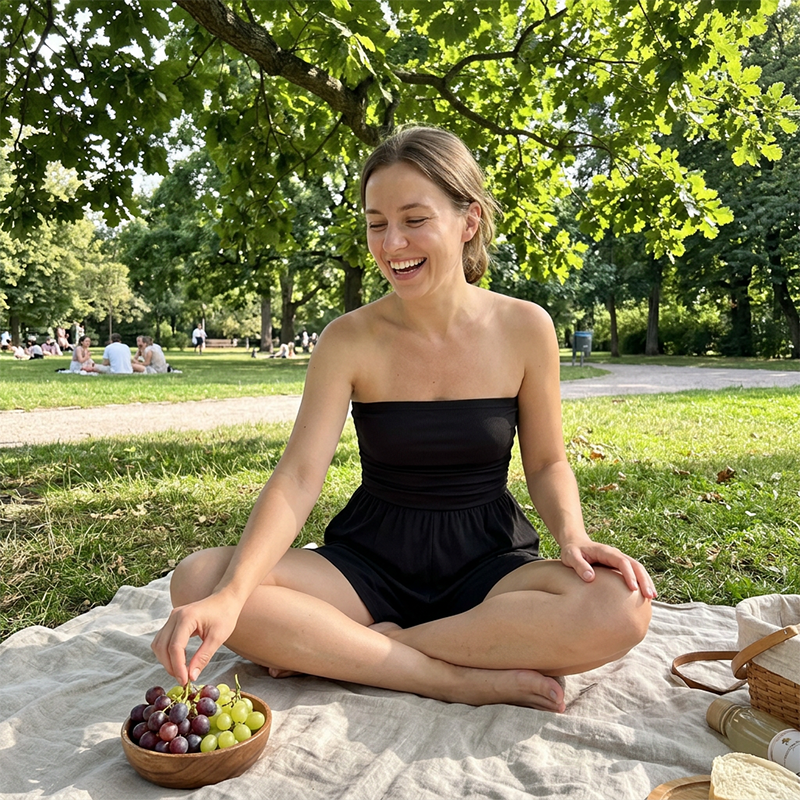 Strapless jumpsuit för damer – sommar- och strandklänning med veckad överdel