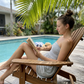 Strapless jumpsuit för damer – sommar- och strandklänning med veckad överdel