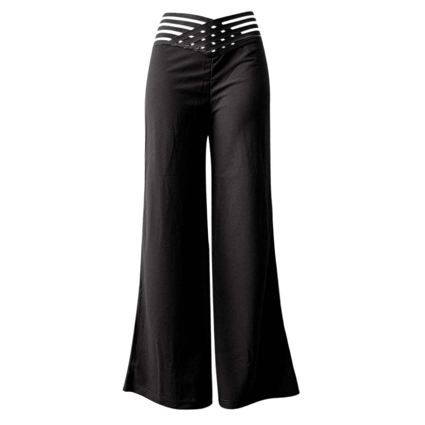 ✨👖Casual byxor med hög midja och vida ben för kvinnor💖