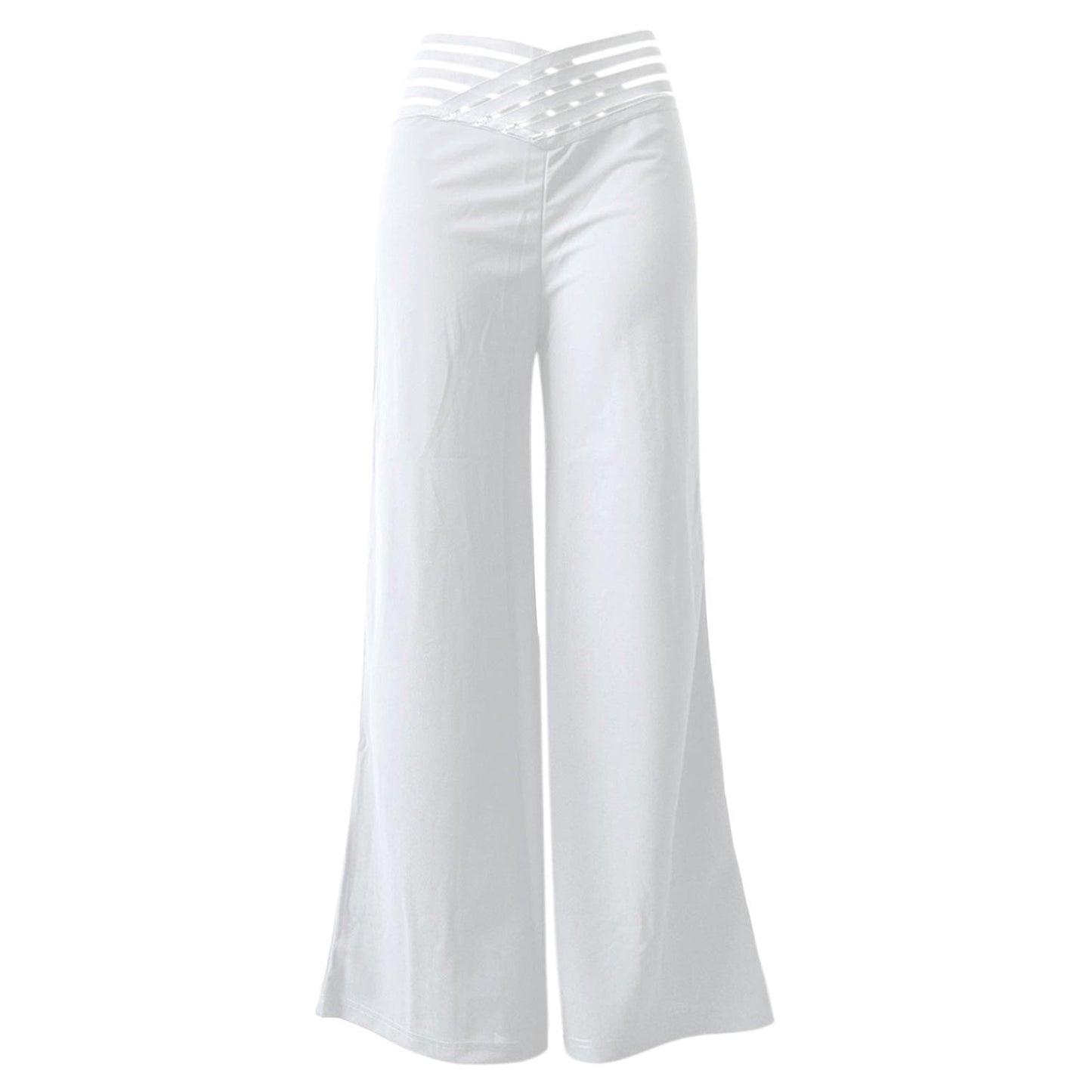 ✨👖Casual byxor med hög midja och vida ben för kvinnor💖