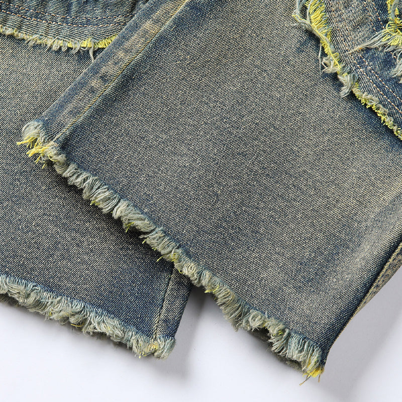 👖 50 % RABATT! ✨ Klassiska stretchjeans med utsvängda ben för herrar – vintage-tvätt och patchwork-detaljer – högkvalitativ denim, perfekt för smart casual-stil – bekväma och snygga 🔥