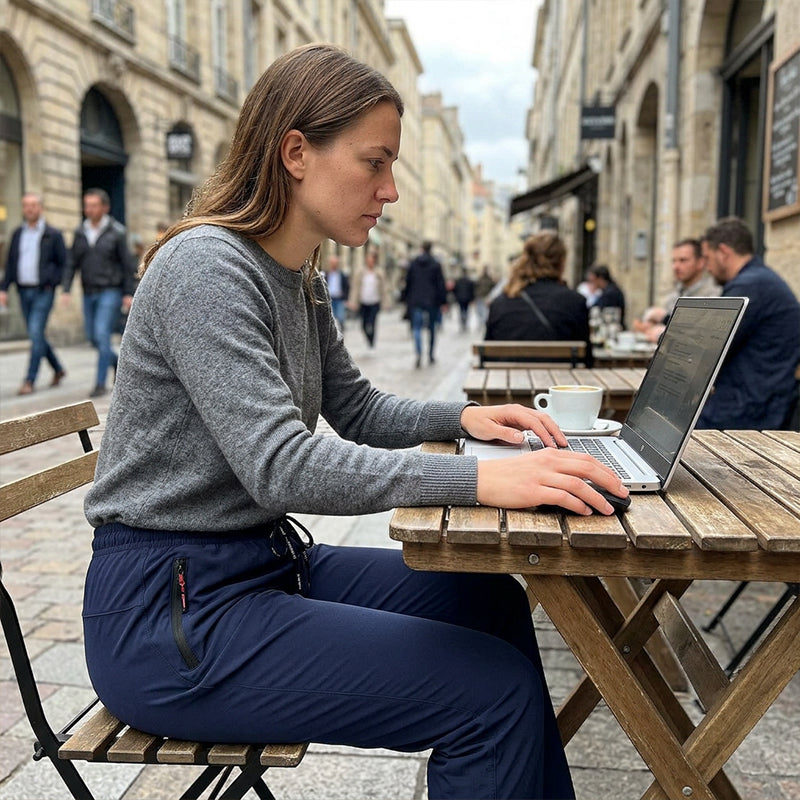 ☀️ Dam casual träningsbyxor – hög midja, lätt tyg & avslappnad passform, perfekta för vardag, resa & lata dagar 🧘‍♀️