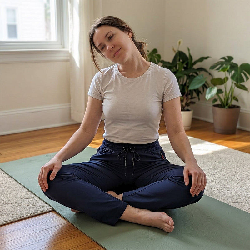 ☀️ Dam casual träningsbyxor – hög midja, lätt tyg & avslappnad passform, perfekta för vardag, resa & lata dagar 🧘‍♀️