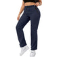 ☀️ Dam casual träningsbyxor – hög midja, lätt tyg & avslappnad passform, perfekta för vardag, resa & lata dagar 🧘‍♀️