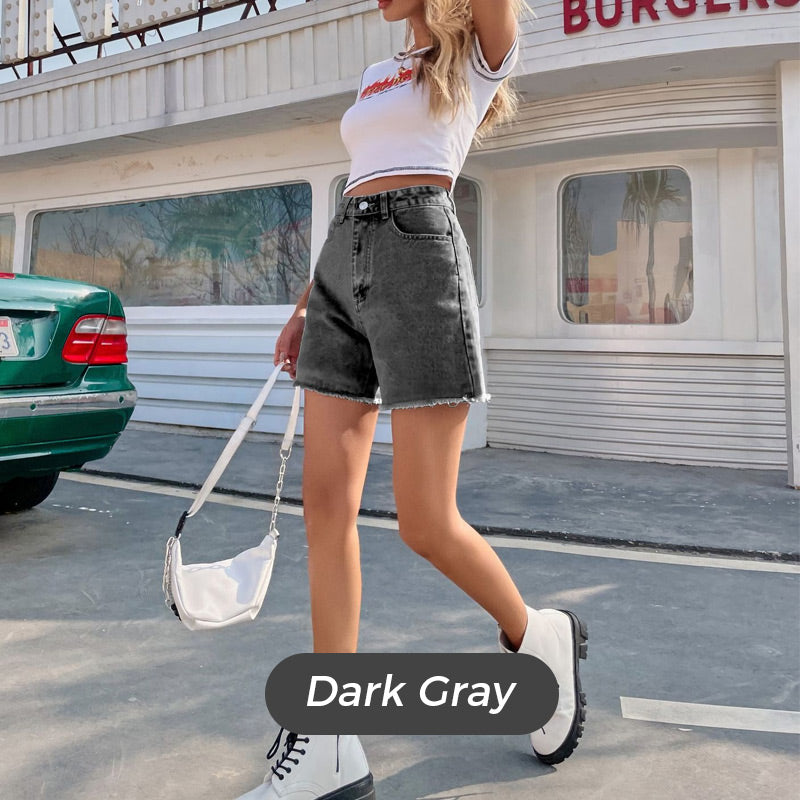 🌿 Dam casual shorts med hög midja – mjukt tyg, avslappnad passform & perfekta för vardag, strand & resa, enkla att matcha 🕶️