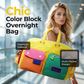 ⏳Time-Limited Special⏰ Casual Color Block Overnight Bag – Spacious & durable – Perfect for gym, travel or weekend trips – lightweight with carry handles 🧳