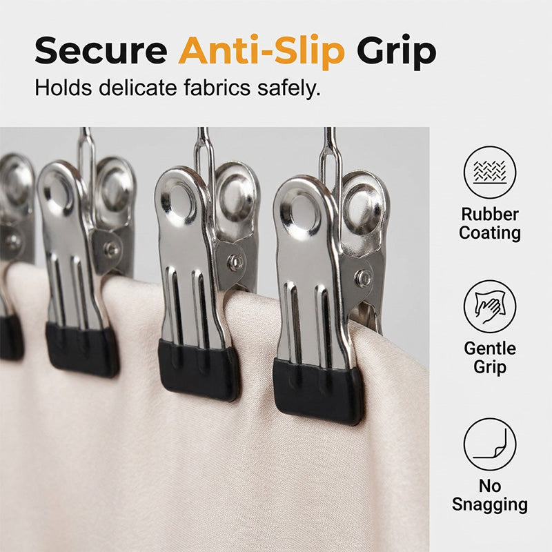 🏠 50% RABATT NU! 👔 Multi-Clip Wooden Hanger – Utrymmessparande Klädhängare med 10 Klämmor för Skåporganisation ✨