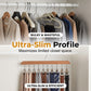 🏠 50% RABATT NU! 👔 Multi-Clip Wooden Hanger – Utrymmessparande Klädhängare med 10 Klämmor för Skåporganisation ✨