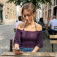 Damtopp med Off-Shoulder Halterneck
