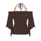 Damtopp med Off-Shoulder Halterneck