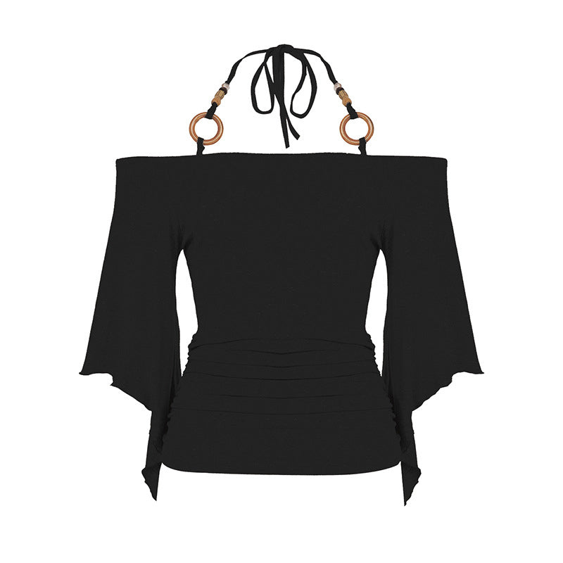 Damtopp med Off-Shoulder Halterneck