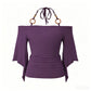 Damtopp med Off-Shoulder Halterneck