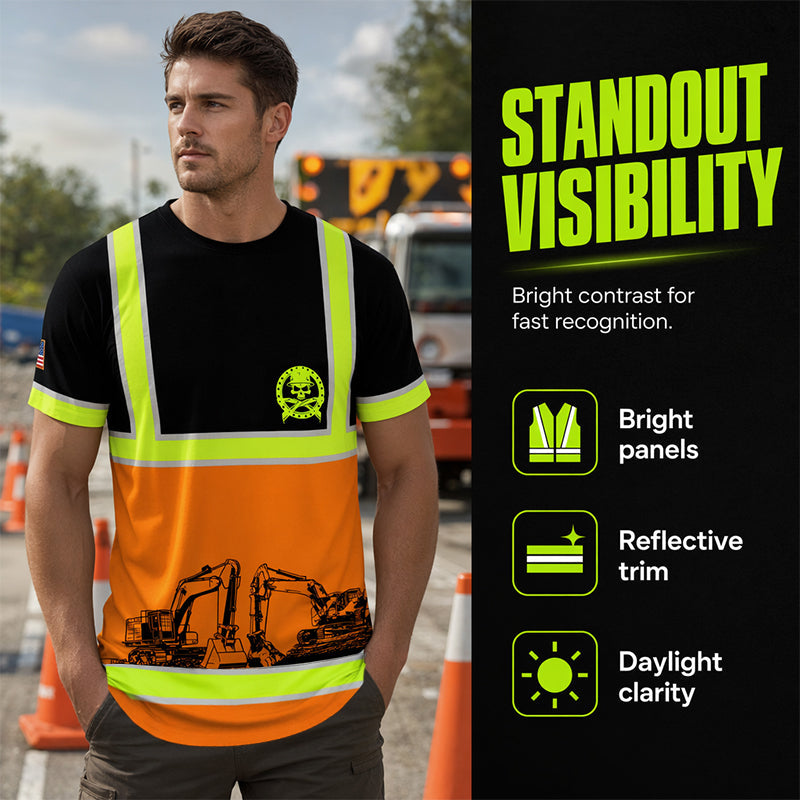 👕Varselkläder T-shirt med Hög Synlighet