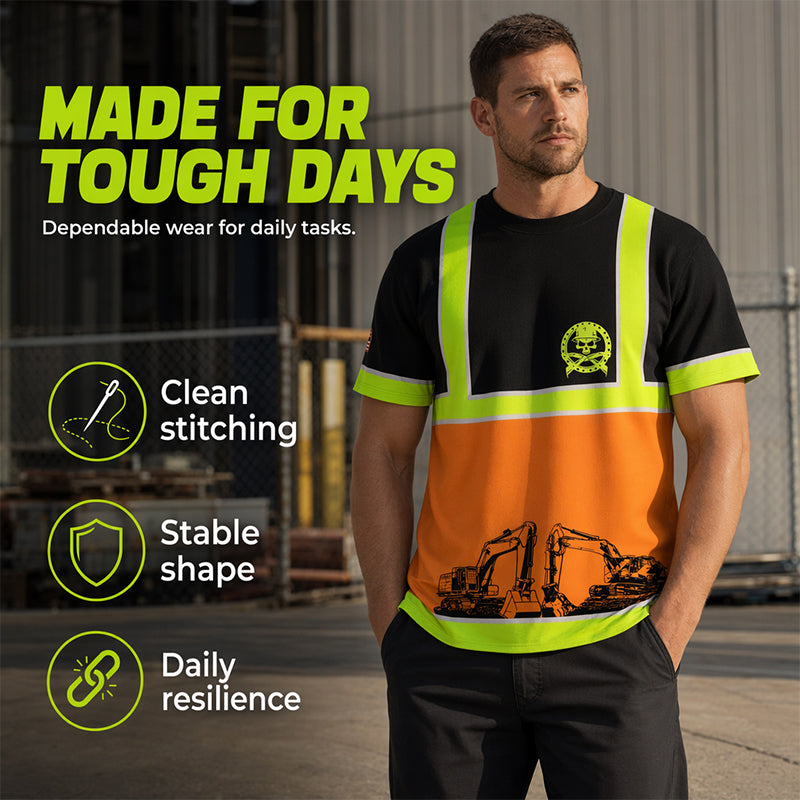 👕Varselkläder T-shirt med Hög Synlighet