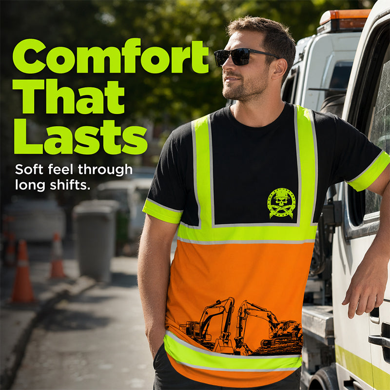 👕Varselkläder T-shirt med Hög Synlighet