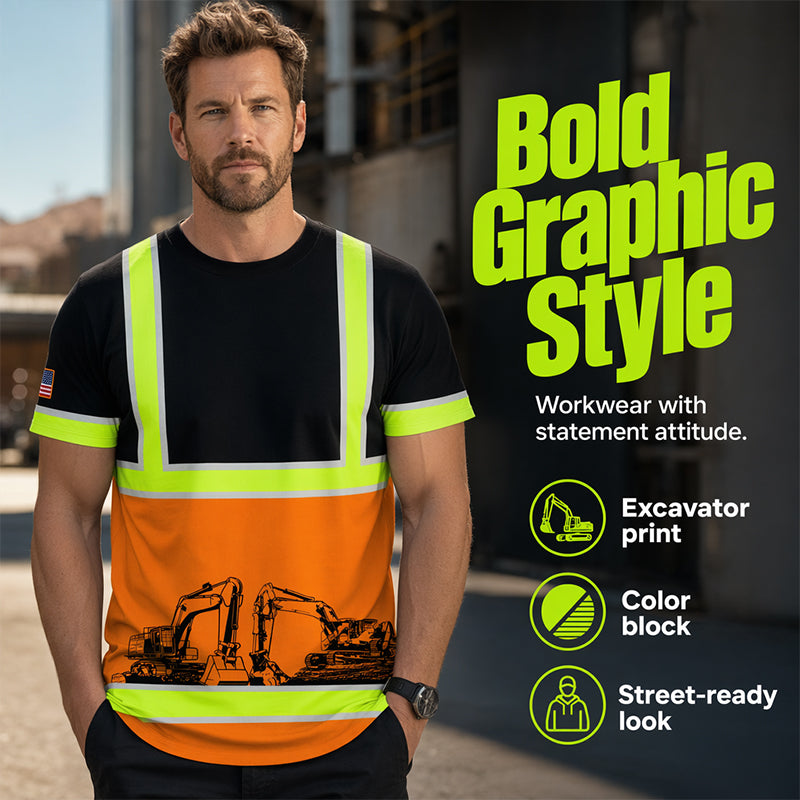 👕Varselkläder T-shirt med Hög Synlighet