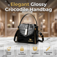 Glossy Crocodile Pattern Women's Handbag