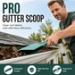 Gutter cleaning leaf shovel