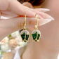 🌹 Elegant Rosebud C-Shaped Hoop Earrings – Rhinstone Embellished, Lightweight Alloy, 4 Colors ✨