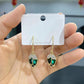 🌹 Elegant Rosebud C-Shaped Hoop Earrings – Rhinstone Embellished, Lightweight Alloy, 4 Colors ✨