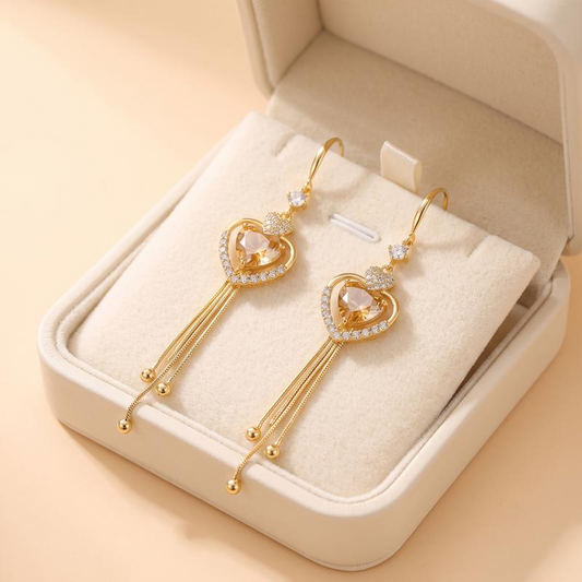 📢📢50% OFF !! ⏰🎉 2026 Sale — Over 29,500 Sold!💖 Statement Heart Tassel Earrings