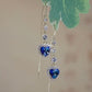 💙 Ideal Gift - Exquisite Blue Heart Synthetic Gemstone Threader Earrings 🌿