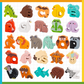 26-Piece Wooden Letter & Animal Matching Toy