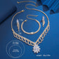 Elegant Lotus Rhinestone Jewelry Set